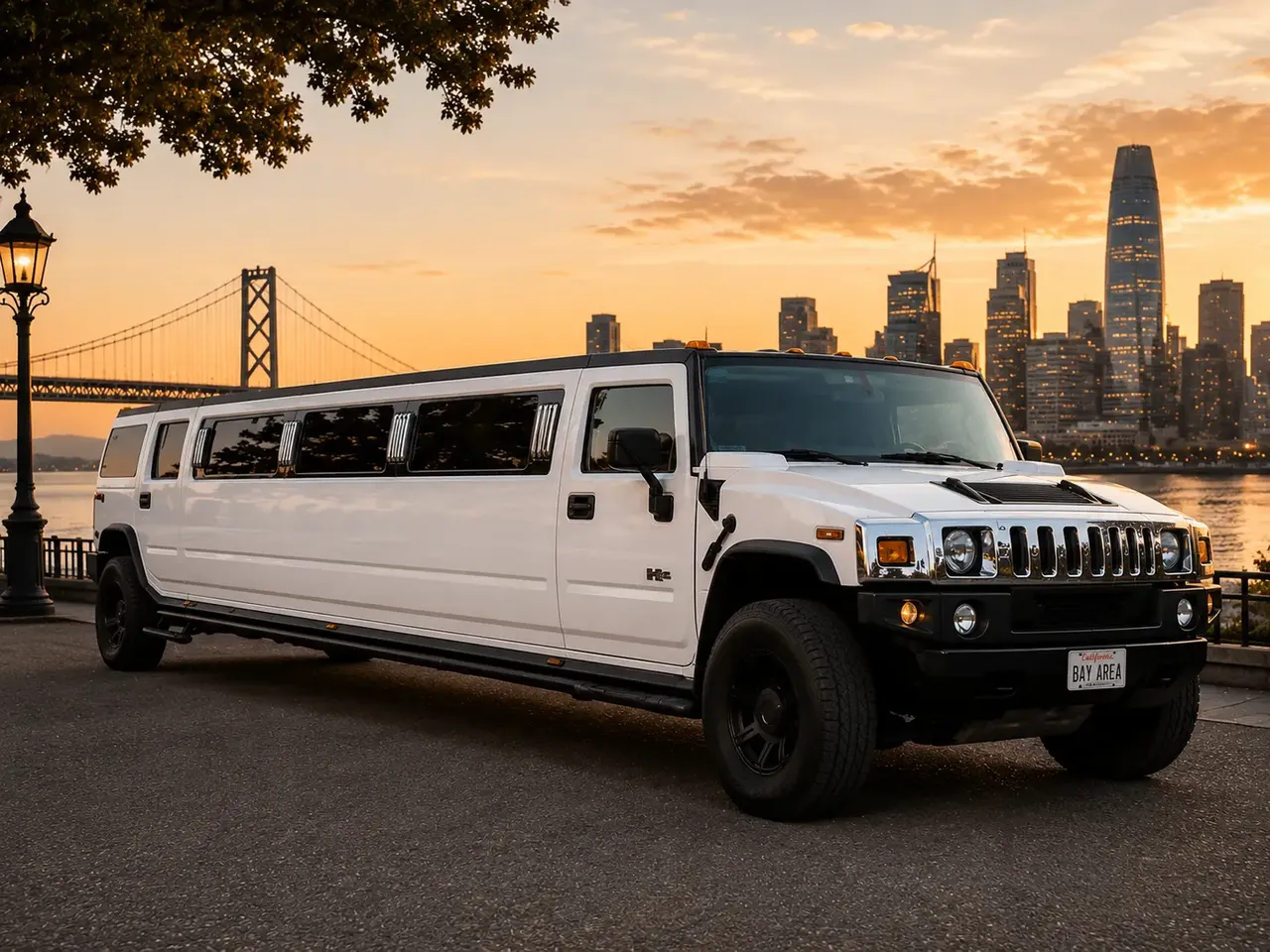 White Hummer Stretch Limousine for wedding car rental