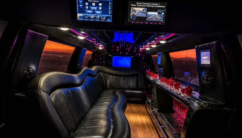 Black 14 Passenger Navigator Limousine, photo 2 for wedding car rental