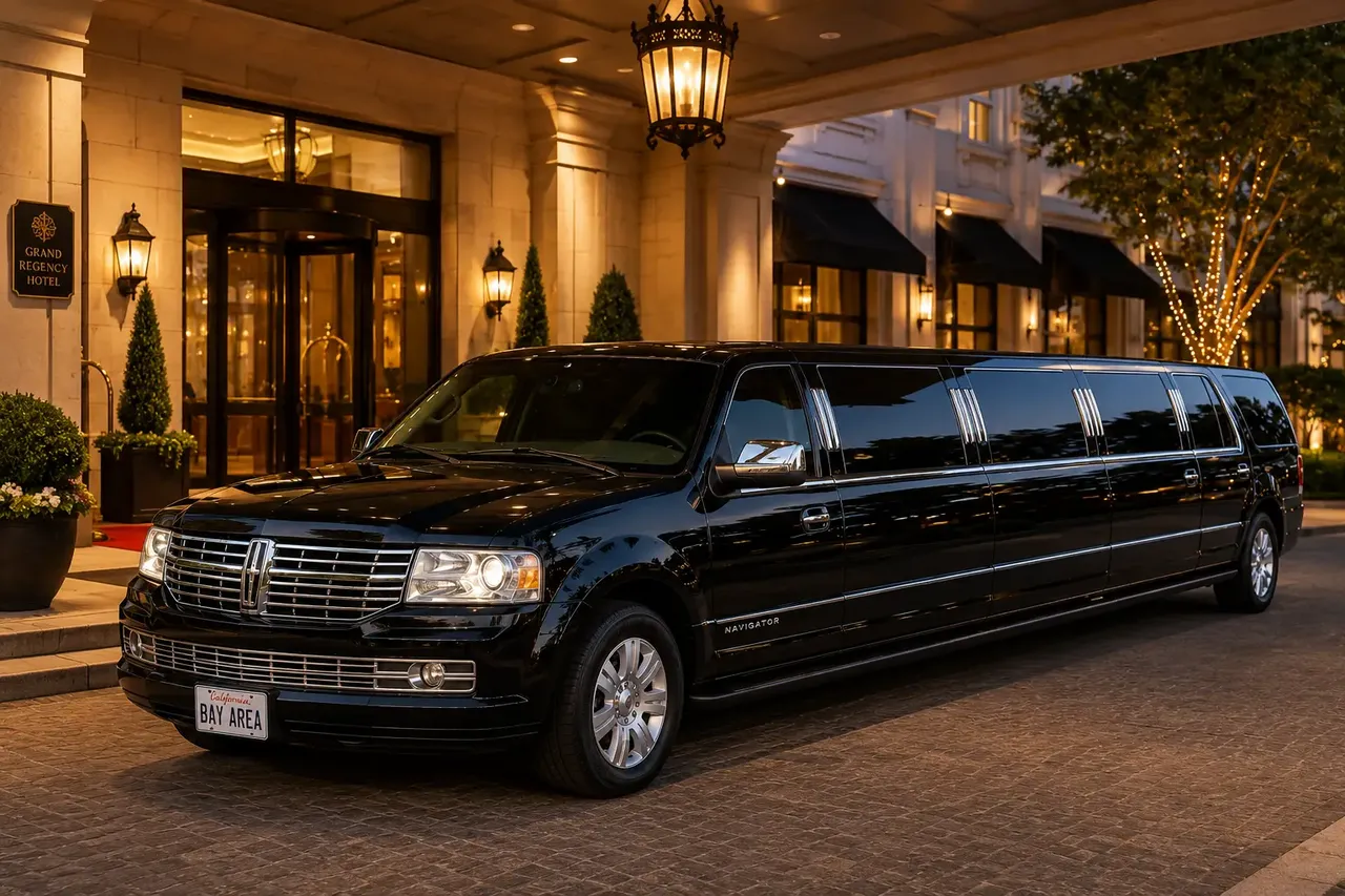 Black 14 Passenger Navigator Limousine for wedding car rental