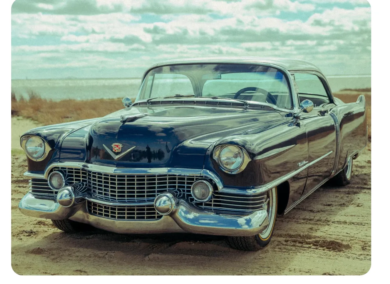 Black 1954 Cadillac for wedding car rental