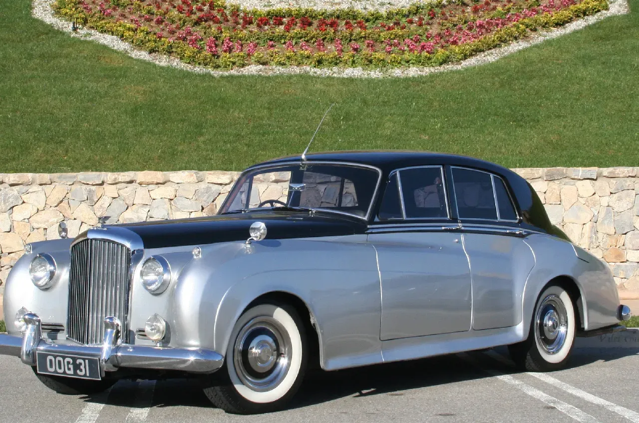 Silver 1957 Bentley SI for wedding car rental in Nevada