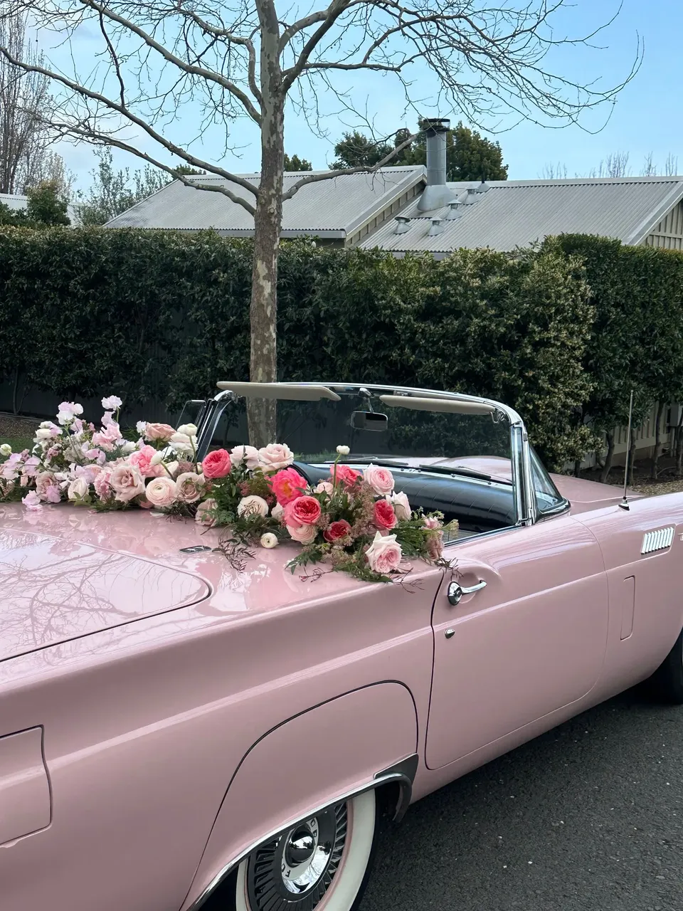 Red 1957 Ford T-Bird, photo 5 for wedding car rental