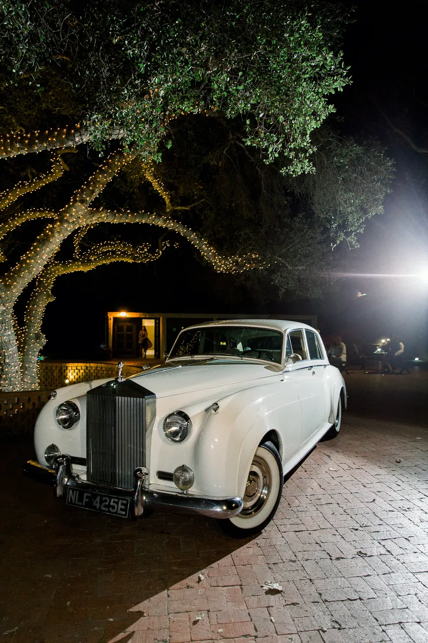 White 1960 Rolls-Royce Silver Cloud II exterior, photo 7 for wedding car rental in Woodland Hills, CA
