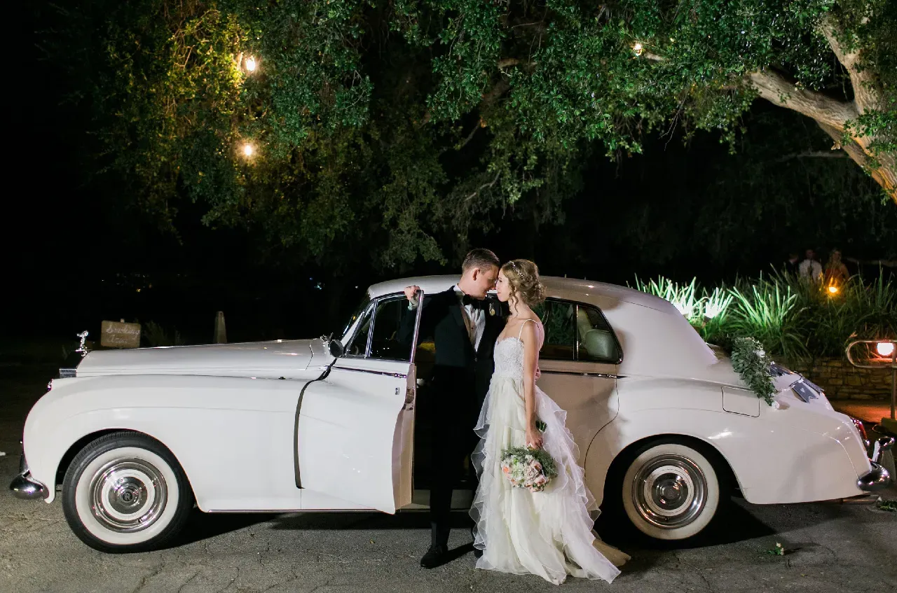 White 1960 Rolls Royce Silver Cloud II exterior, photo 3 for wedding car rental