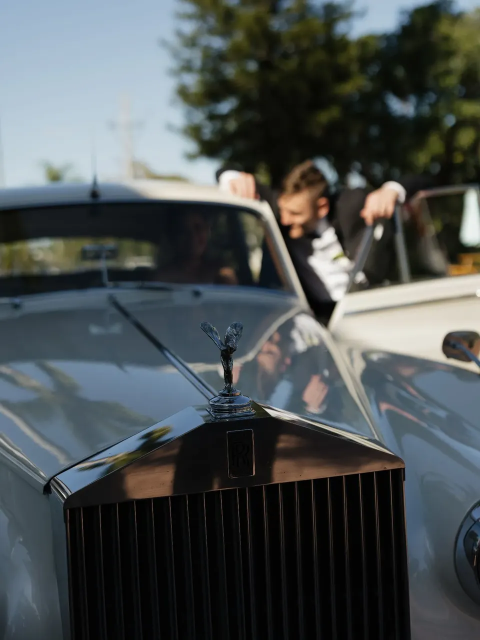 White 1960 Rolls Royce Silver Cloud, photo 5 for wedding car rental in Lee County, FL
