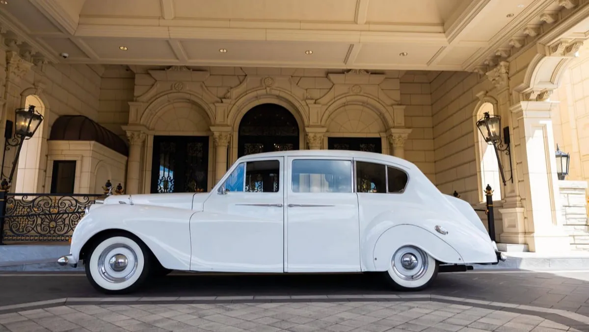 1962 Rolls-Royce Austin Princess Stretch Limousine for wedding car rental in Windsor, CT