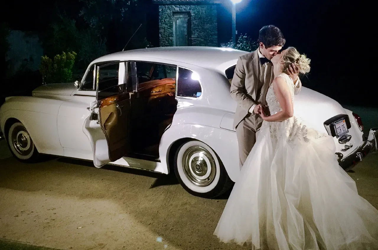 White 1962 Rolls Royce Silver Cloud II LWB, photo 3 for wedding car rental in Platina, CA