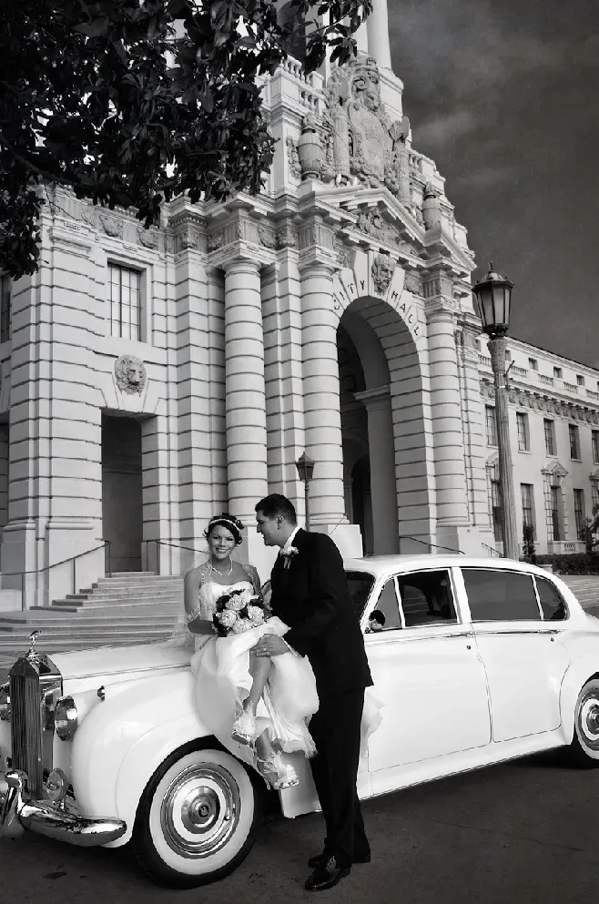 White 1962 Rolls Royce Silver Cloud II LWB, photo 6 for wedding car rental in Platina, CA