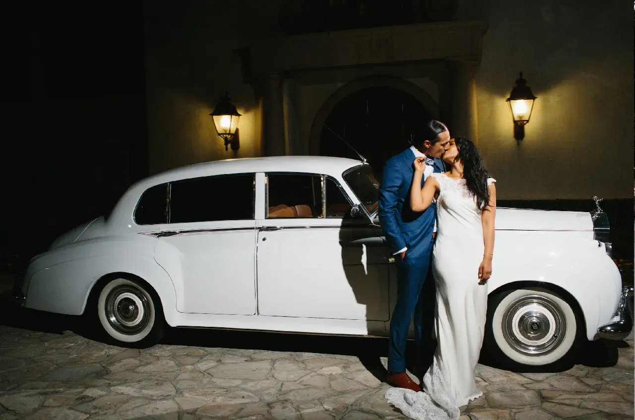 White 1962 Rolls Royce Silver Cloud II LWB, photo 5 for wedding car rental in Platina, CA