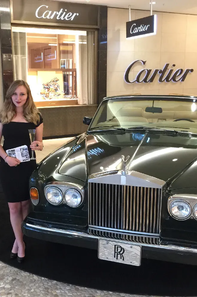 Green 1983 Rolls Royce Corniche Convertible, photo 5 for wedding car rental in California