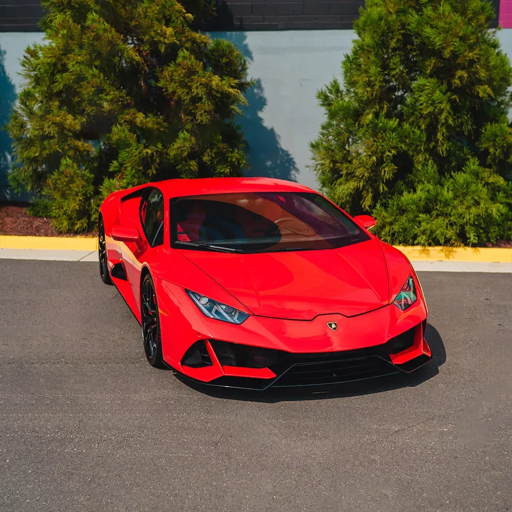 Red 2022 Lamborghini Huracan EVO Rosso Mars, photo 4 for wedding car rental in Rockville, MD