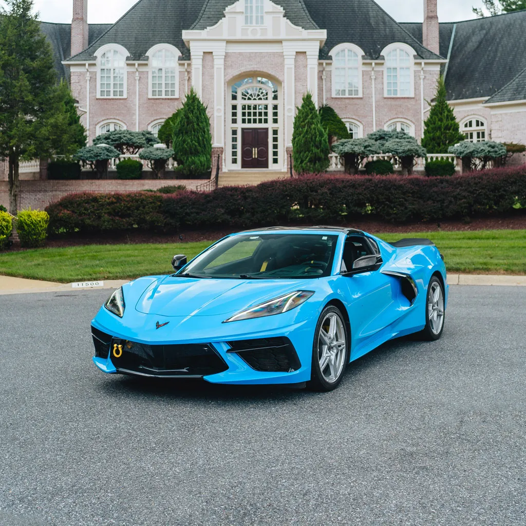 Blue 2023 Corvette C8 3LT Convertible, photo 5 for wedding car rental in Rockville, MD