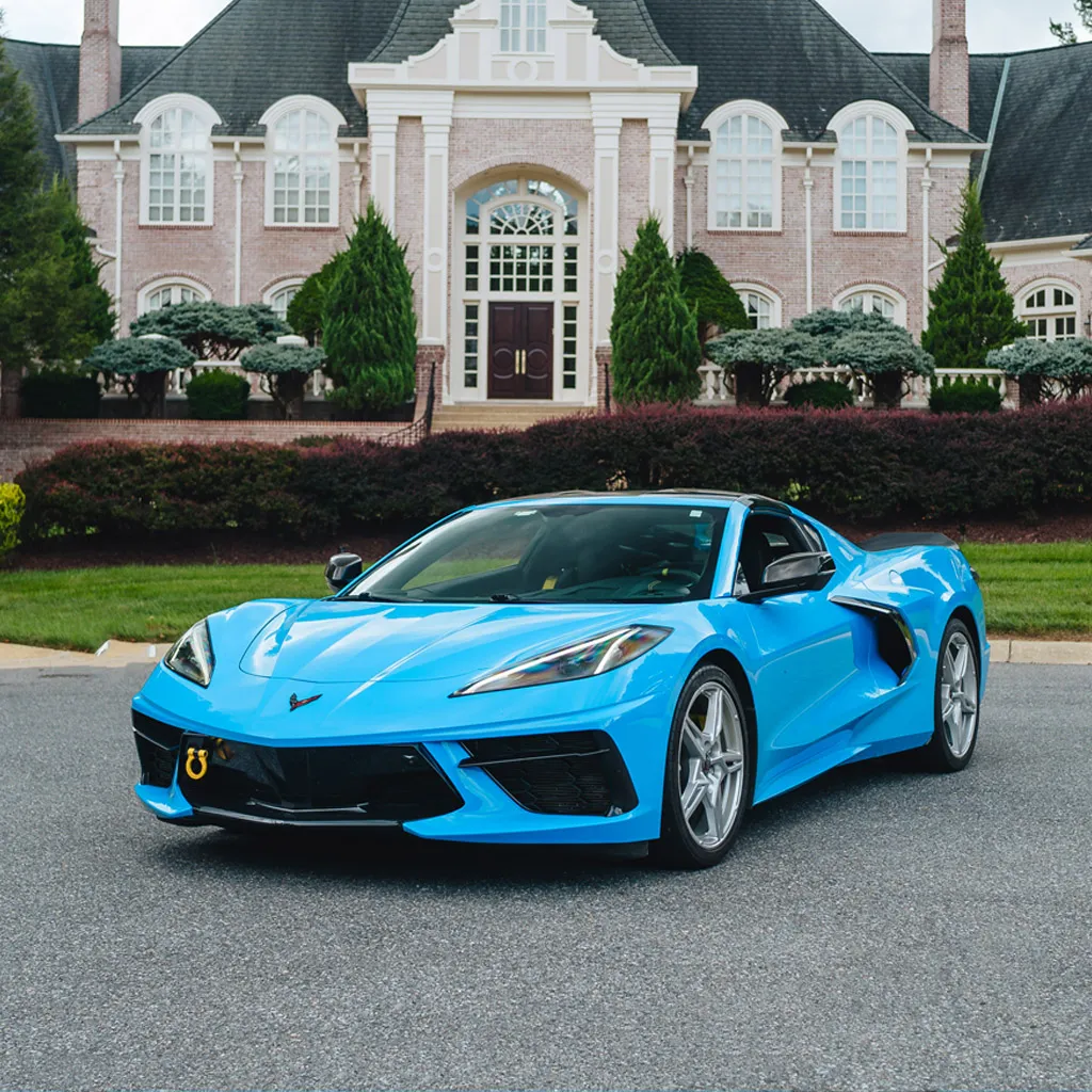 Blue 2023 Corvette C8 3LT Convertible, photo 7 for wedding car rental in Rockville, MD