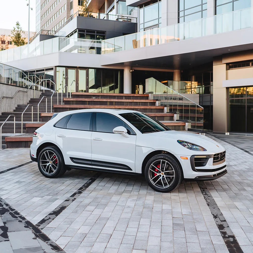 White 2023 Porsche Macan S SUV, photo 5 for wedding car rental in Rockville, MD