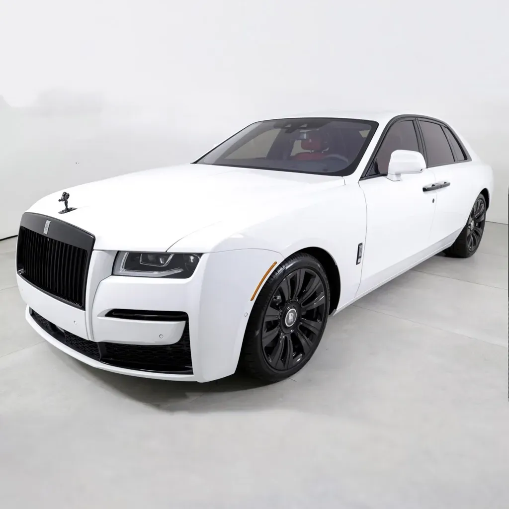 White 2024 Rolls-Royce Ghost with All Red Interior, photo 4 for wedding car rental in Rockville, MD