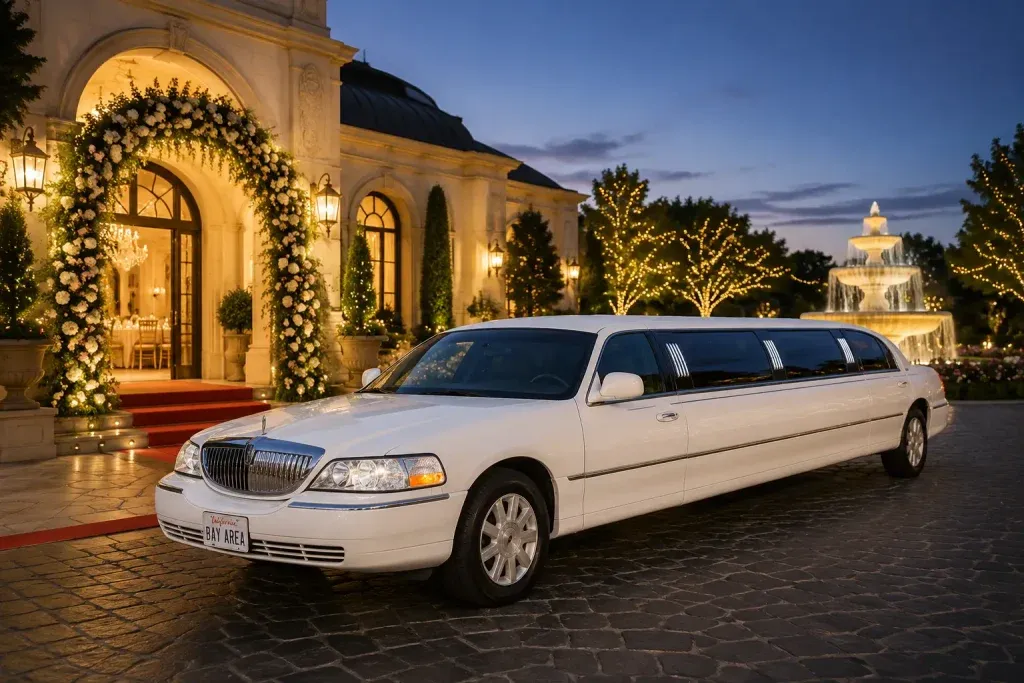 White 8 Pax Lincoln Stretch Limo for wedding limo rental White 8 Pax Lincoln Stretch Limo for wedding limo rental