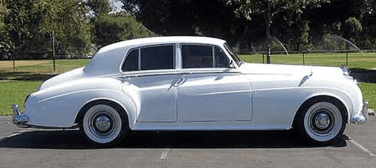 White Bentley 1960's for wedding car rental in Bryce, UT