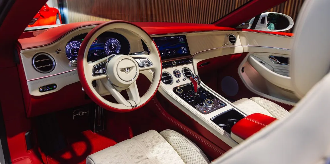 Bentley GTC Speed interior for wedding car rental in Bartonsville, PA