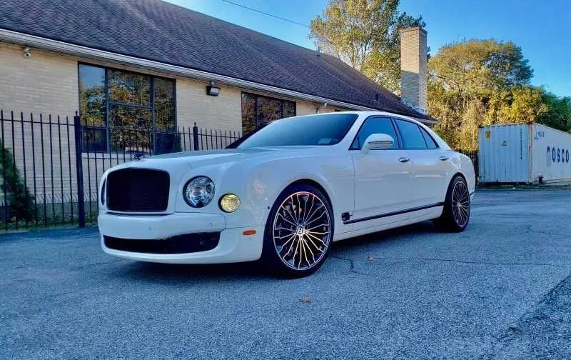 White Bentley Mulsanne for wedding car rental in West Orange, NJ