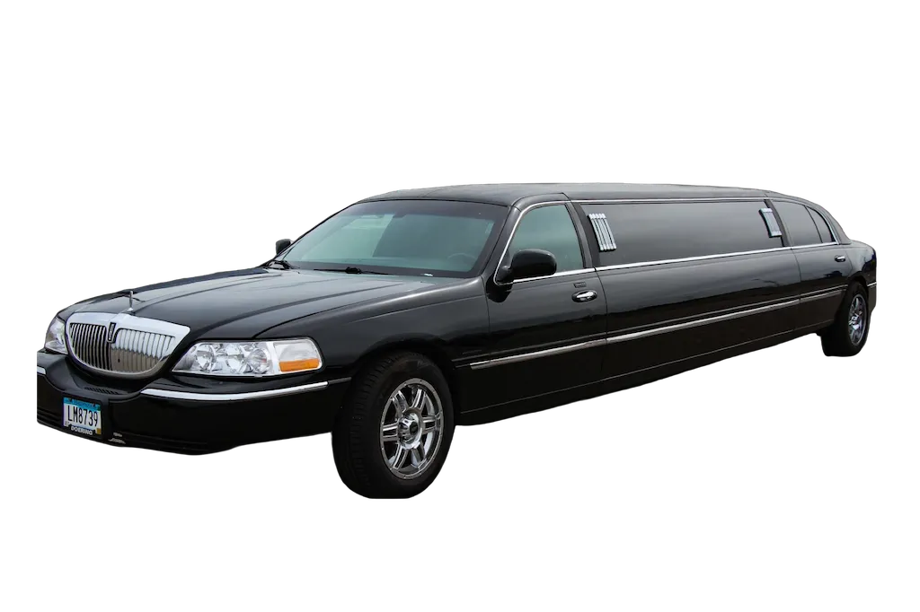 Black Lincoln Town Car Stretch Limousine for wedding car rental