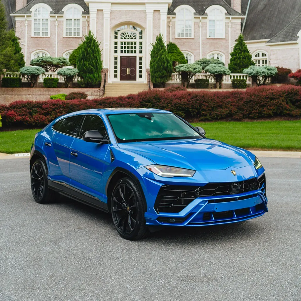 Blue Blu Eleos Lamborghini Urus for wedding car rental in Rockville, MD Blue Blu Eleos Lamborghini Urus for wedding car rental in Rockville, MD