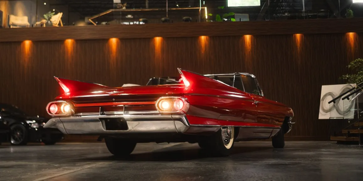 Red Cadillac Deville 1960 (Vintage), photo 5 for wedding car rental in Delaware Red Cadillac Deville 1960 (Vintage), photo 5 for wedding car rental in Delaware
