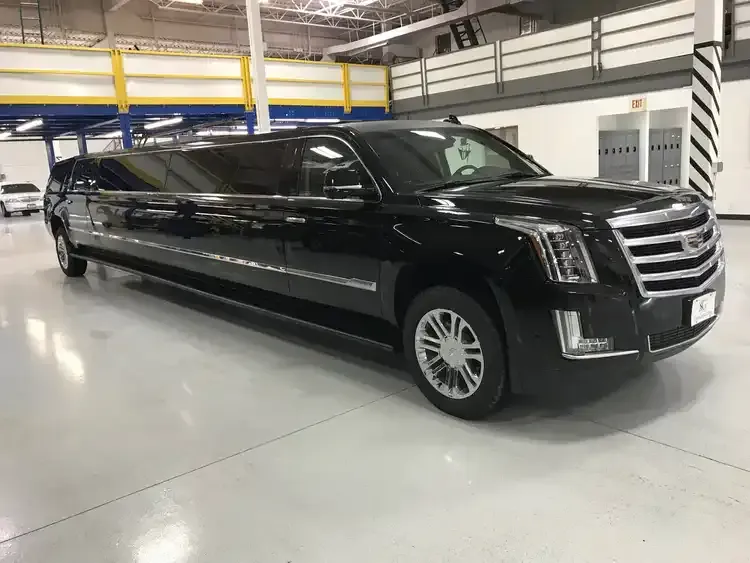 Black Cadillac Escalade Stretch Limousine, photo 3 for wedding car rental