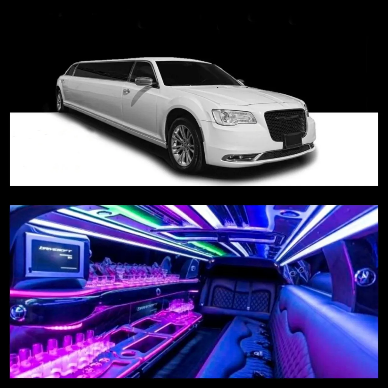 Chrysler 300 Stretch Limousine Chrysler 300 Stretch Limousine for wedding car rental