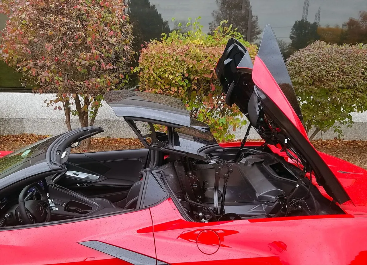 Corvette Convertible finished in red, take 10