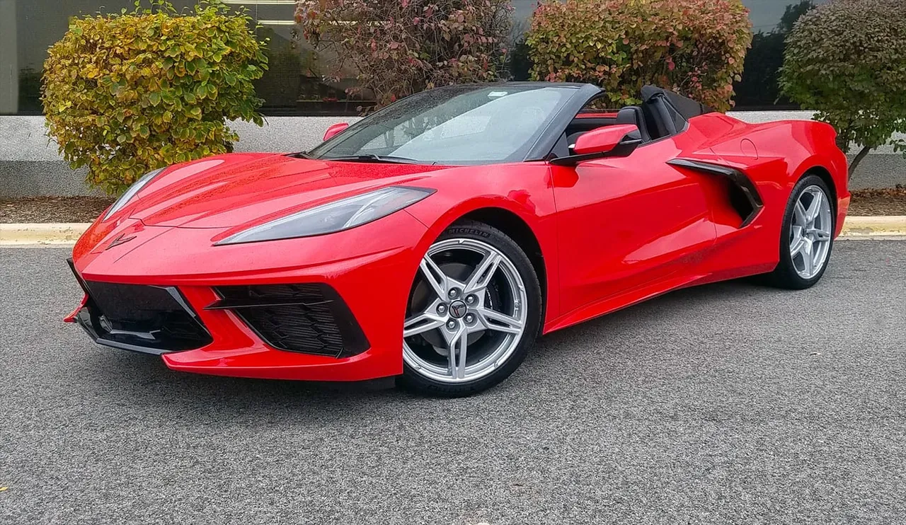 Corvette Convertible finished in red, take 3