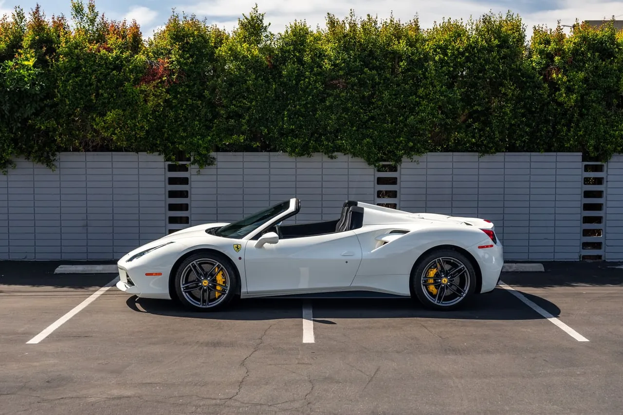 Ferrari 488 Spider finished in white, take 4