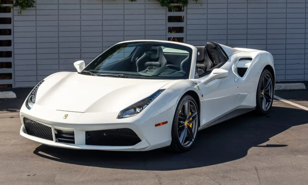 Ferrari 488 Spider finished in white, bookable now