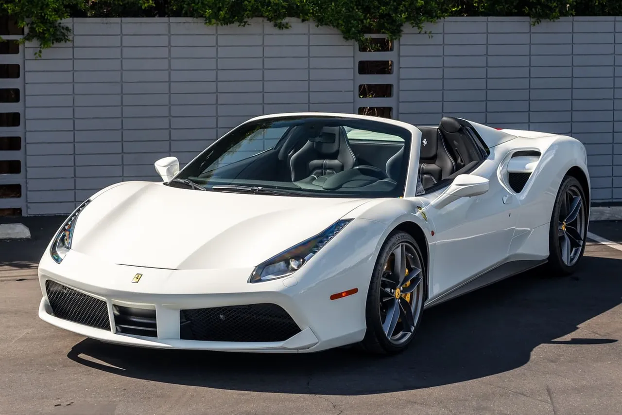 Ferrari 488 Spider finished in white, take 2