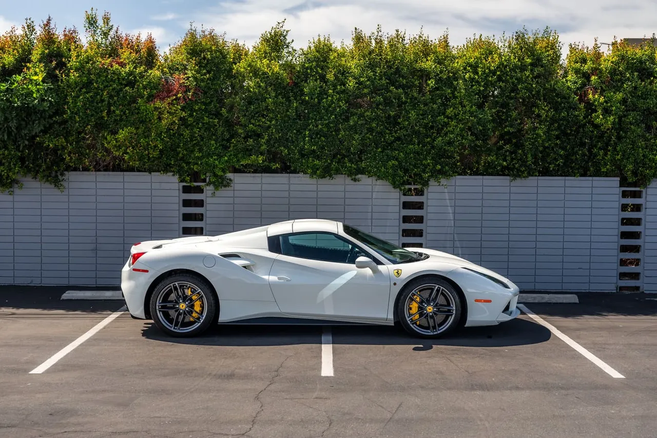 Ferrari 488 Spider finished in white, take 3
