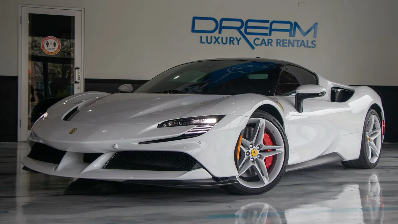 Ferrari SF90 for wedding car rental in Southfield, MI