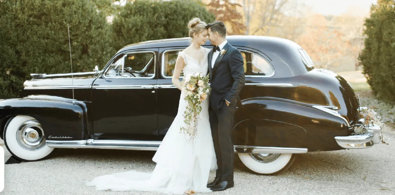 Blue Fleetwood Cadillac exterior, photo 4 for wedding car rental in Ohio Blue Fleetwood Cadillac exterior, photo 4 for wedding car rental in Ohio