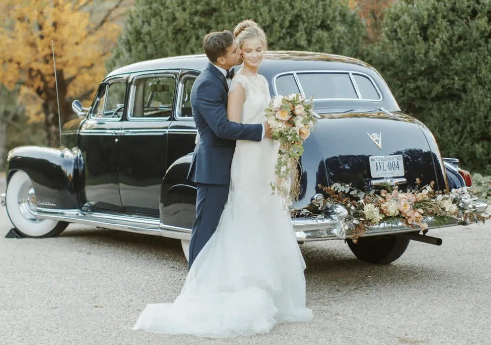 Blue Fleetwood Cadillac for wedding car rental in Ohio Blue Fleetwood Cadillac for wedding car rental in Ohio