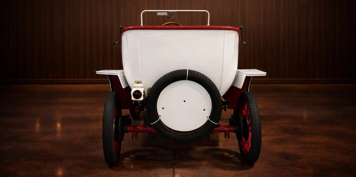 White Ford Model T Speedster 1912 Vintage, photo 5 for wedding car rental in New Castle County, DE