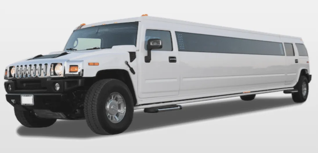 Hummer Limousine White Hummer Limousine for wedding car rental