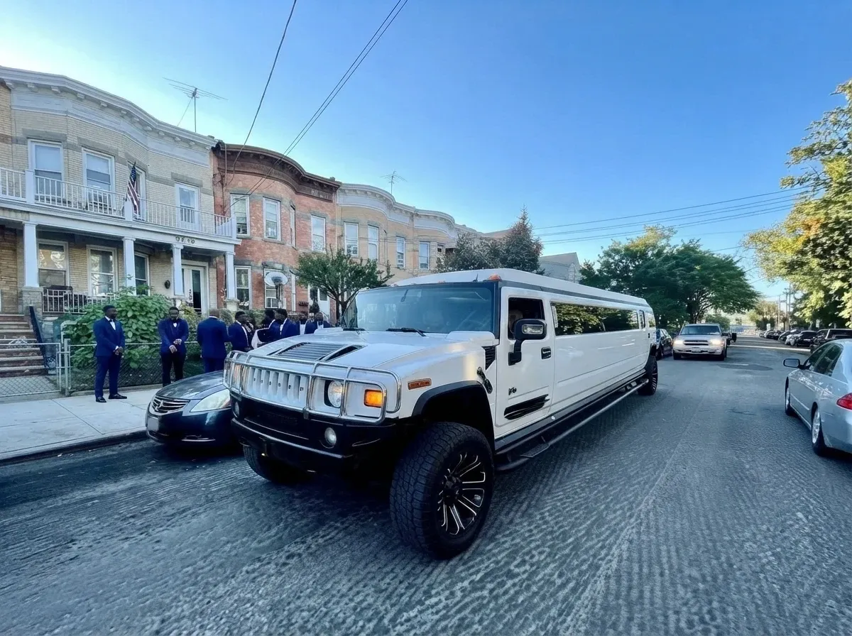 White Hummer Limousine Hummer Limousine finished in white, bookable now