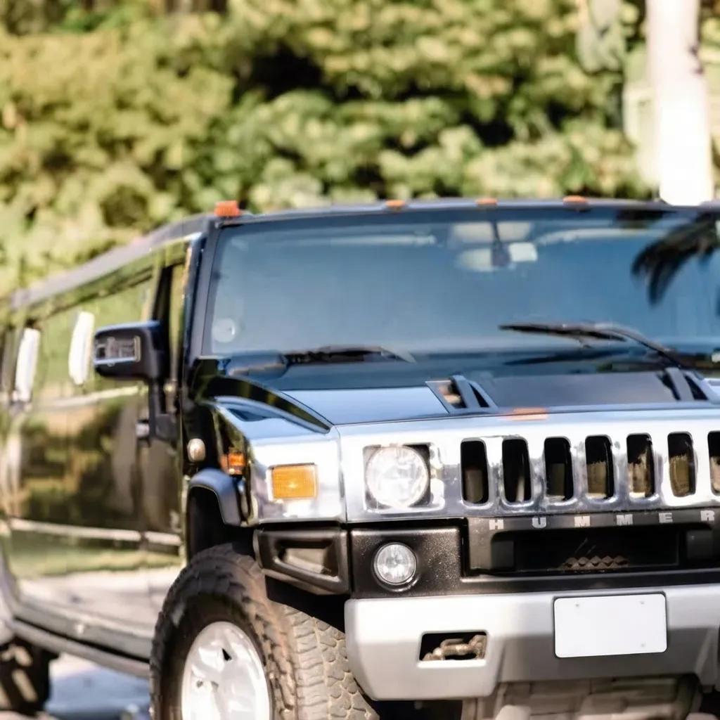 Hummer Limousine finished in black, take 10
