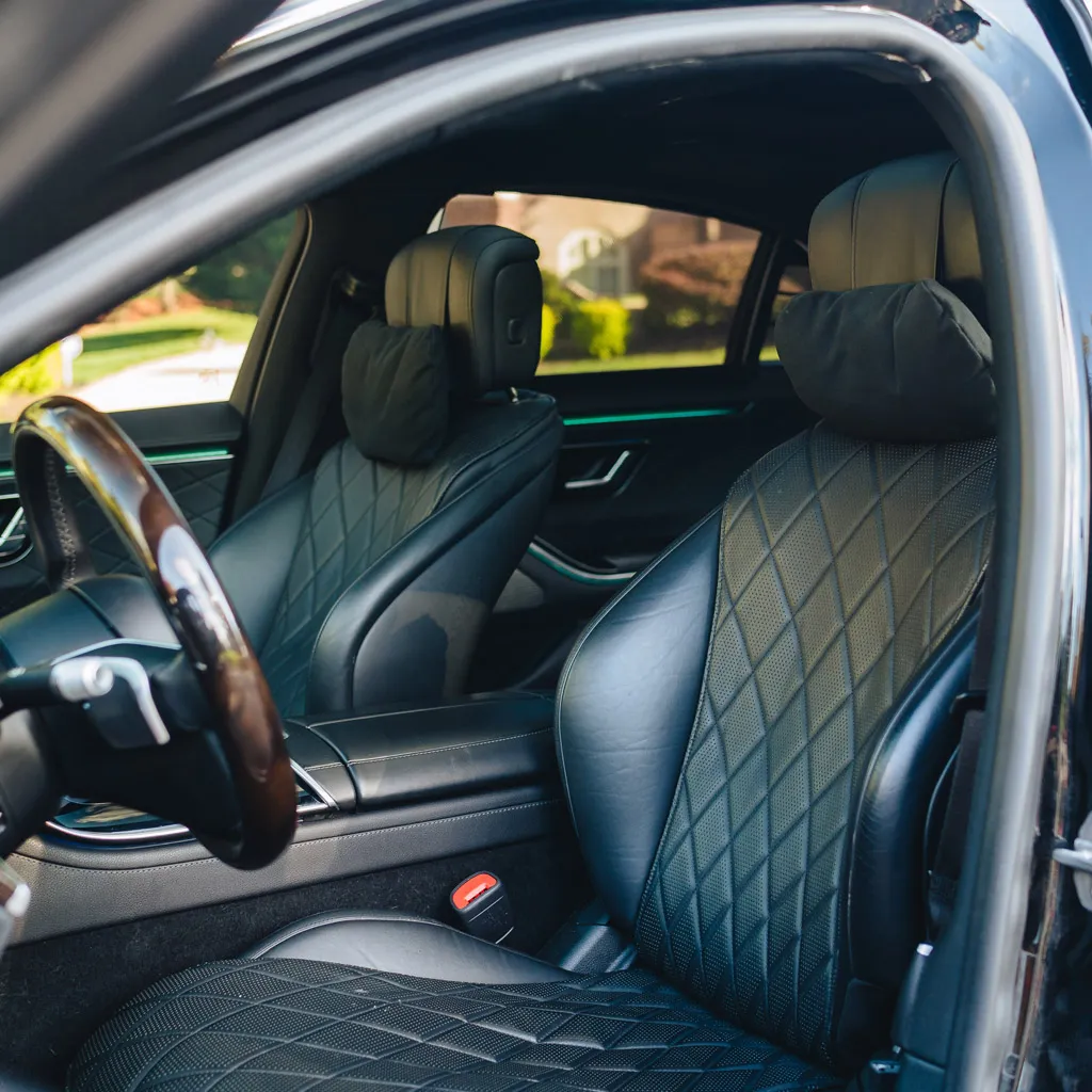 Silver ‘Kanye Maybach’ Full Chrome 2022 Mercedes-Benz S580, photo 5 for wedding car rental in Rockville, MD