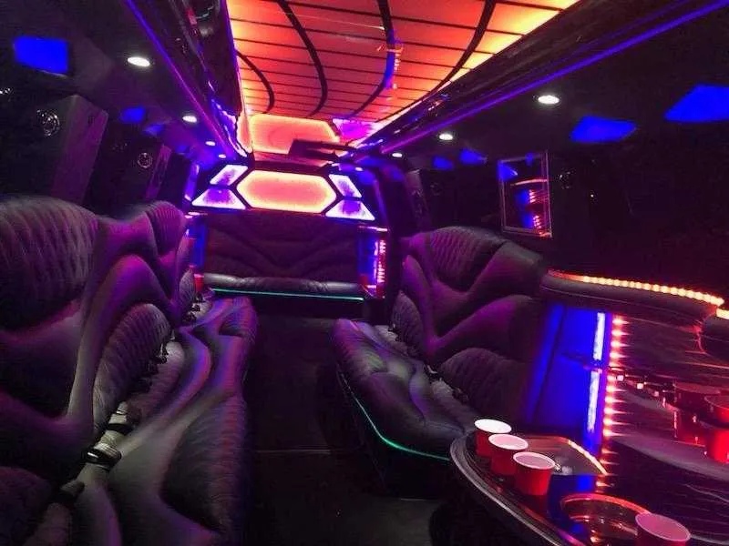 Lincoln MKT Limo interior for wedding limo rental