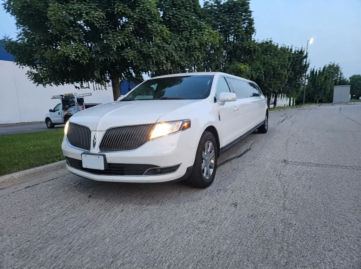 Lincoln MKT Limousine finished in white, bookable now