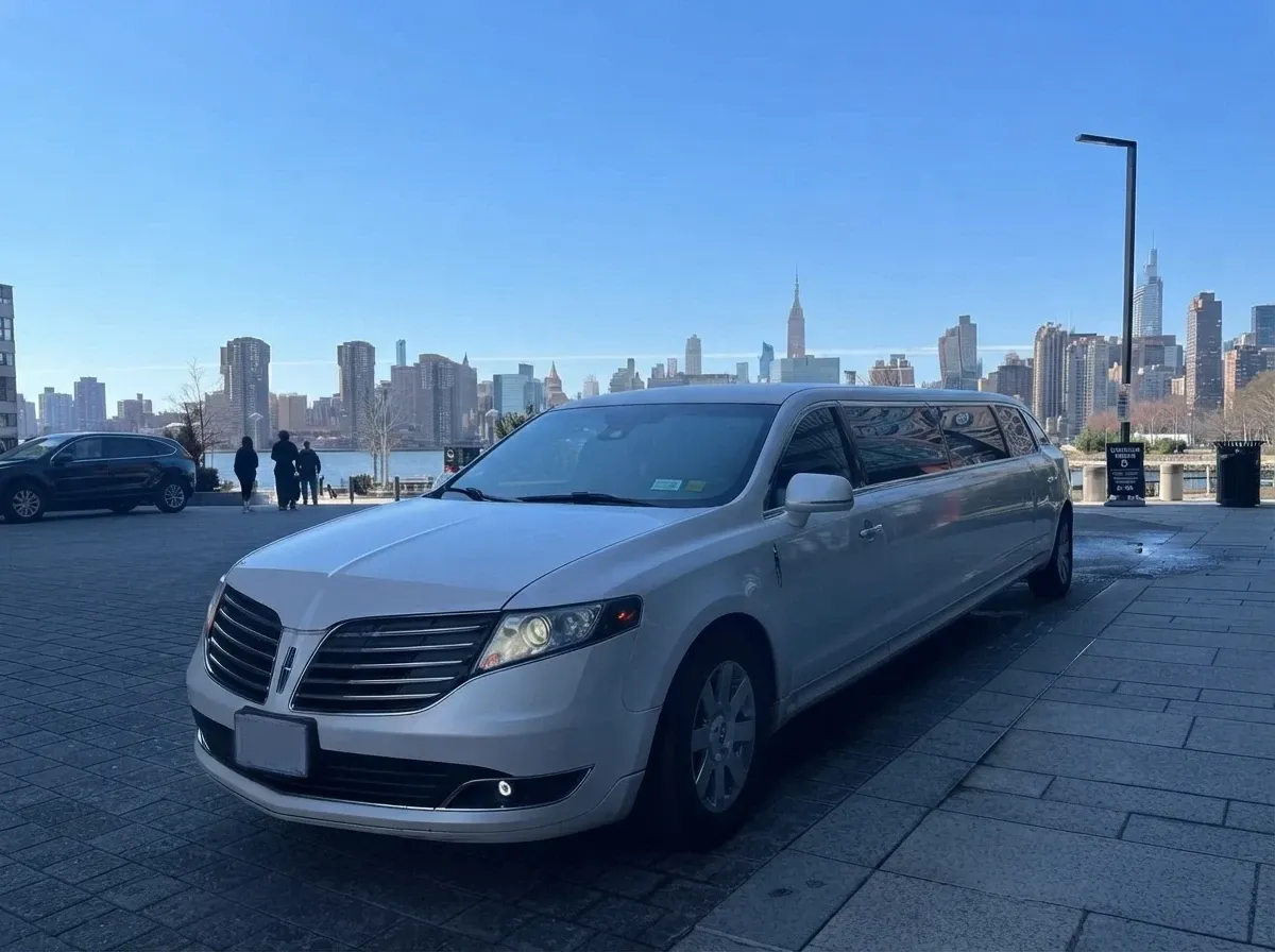 White Lincoln MKT Limousine Lincoln MKT Limousine finished in white, bookable now