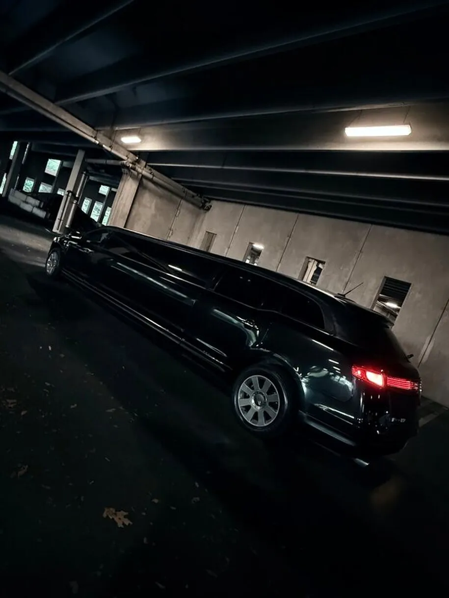 Black Lincoln MKT Limousine exterior, photo 9 for wedding car rental