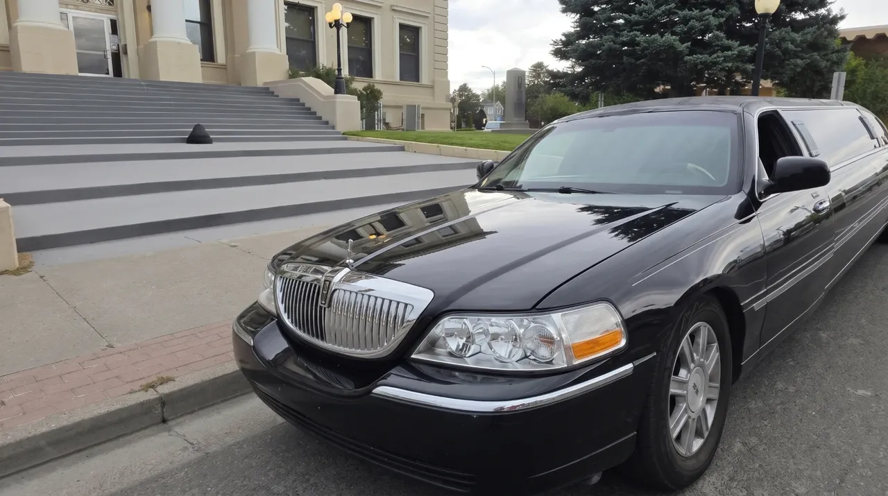 Lincoln Town Car Limousine finished in black, bookable now