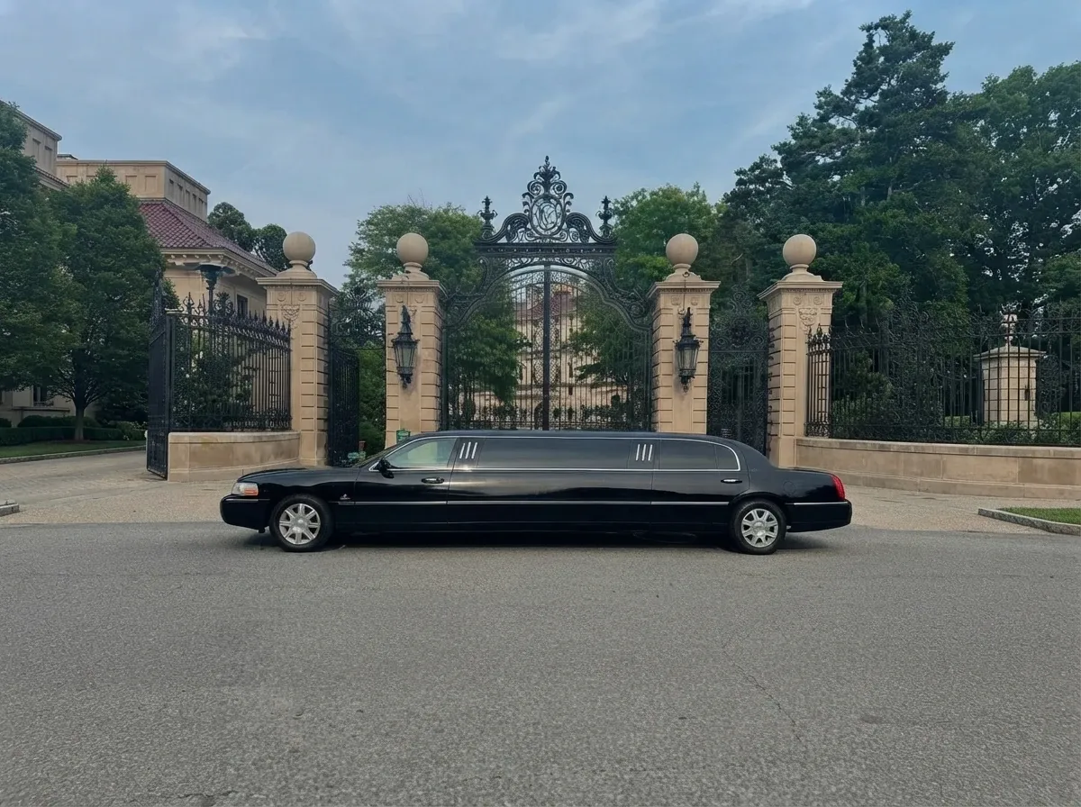 Lincoln Town Car Limousine finished in black, bookable now