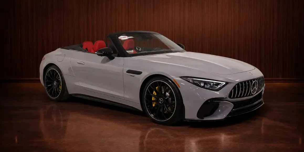 Silver Mercedes-AMG SL 63 for wedding car rental in Toms River, NJ