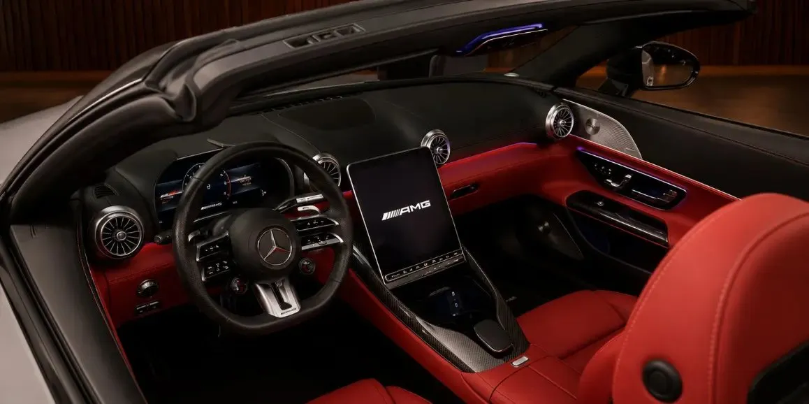 Mercedes-AMG SL 63 interior for wedding car rental in Toms River, NJ